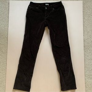 J-Jill Slim Leg Low Rise Brown Corduroy Jeans/ Pants in Size 2